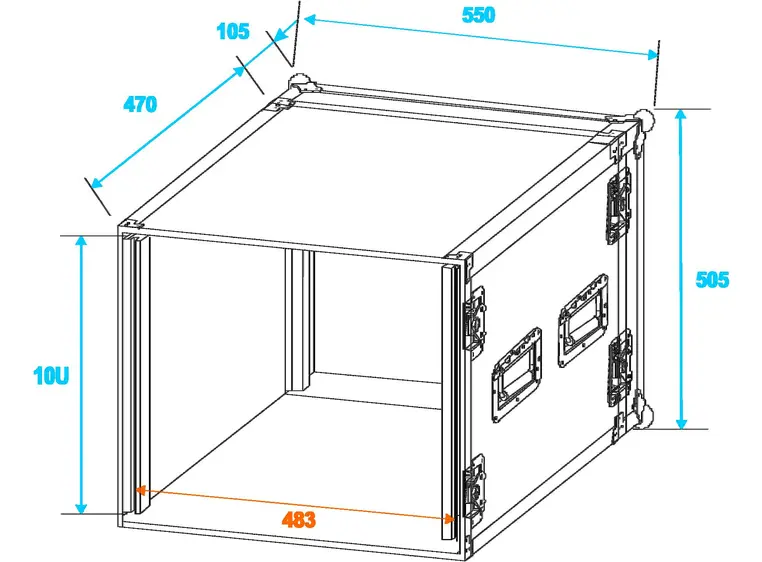 Amplifier rack PR-2, 10U 